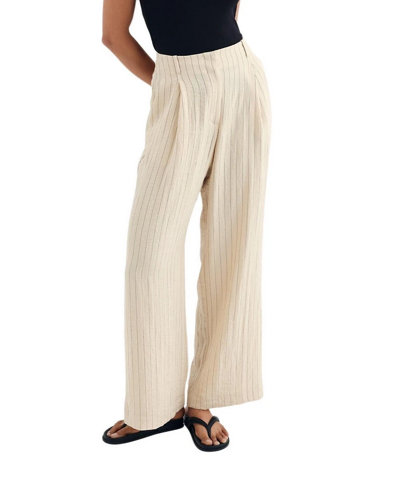 Finery London Women's Mara High-Waist Wide-Leg Trousers