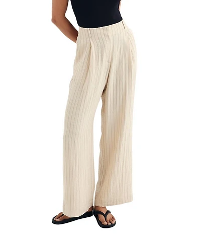 Finery London Women's Mara High-Waist Wide-Leg Trousers