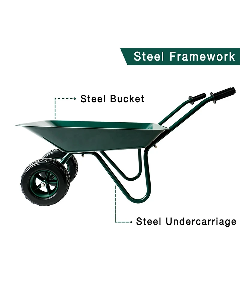 Trimate Steel Kid-Friendly Wheelbarrow, Ages 3-8
