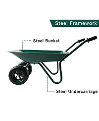 Trimate Steel Kid-Friendly Wheelbarrow, Ages 3-8