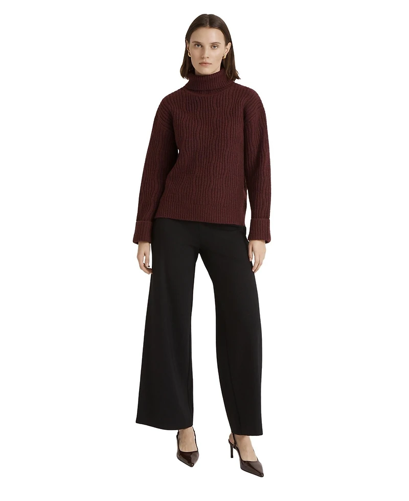Finery London Women's Albie Ribbed-Knit Roll-Neck Sweater