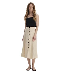 Finery London Women's Frances Stripe Midi A-Line Skirt