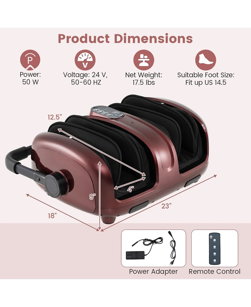Ecooso Foot and Calf Massager with Heat for Blood Circulation Pain Relief