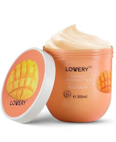 Lovery 12 Ounce Mango Body Butter, Bath and Body Care Set
