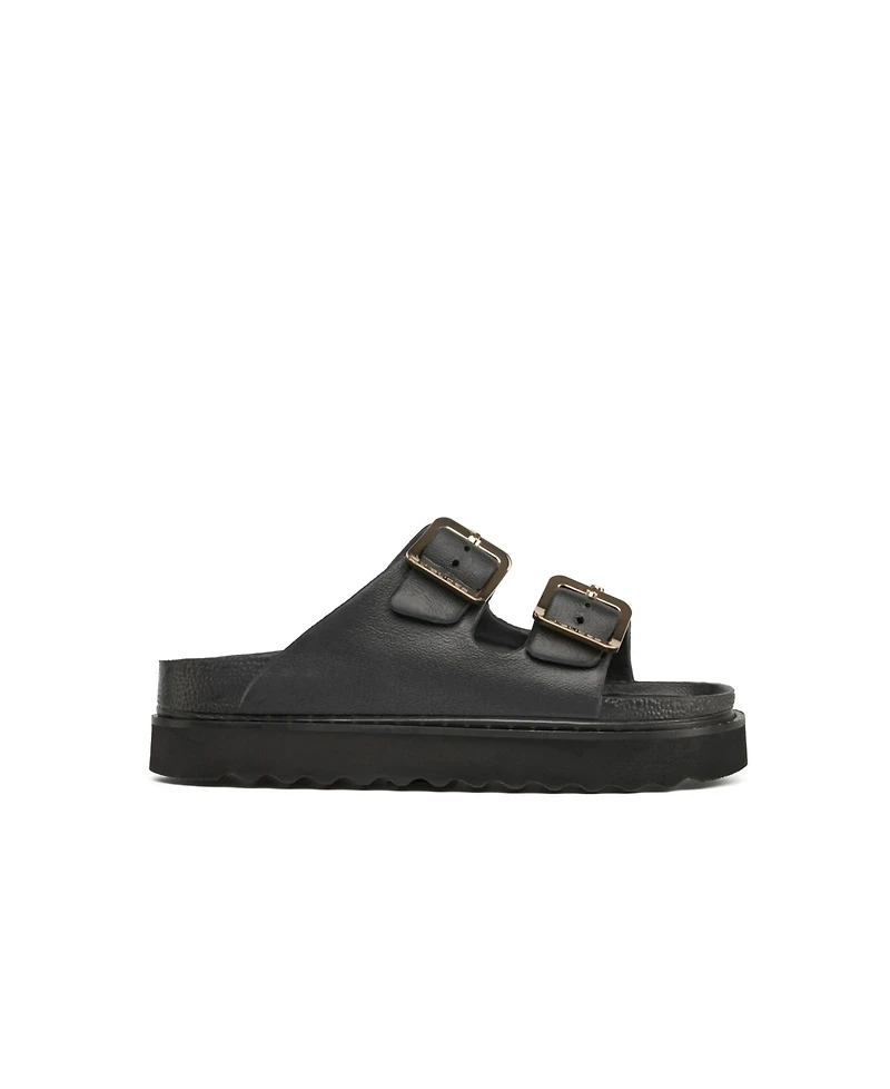 JSlides Women's Makri Buckle Slide Sandal