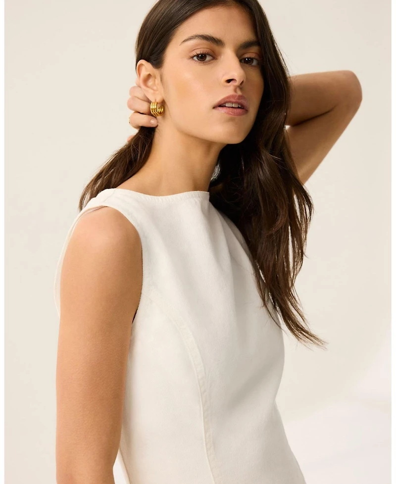 Mint Velvet Women's Sleeveless Denim Mini Dress