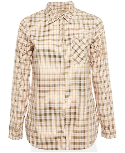 Burberry Women's Plaid Long-Sleeve Button-Up Shirt