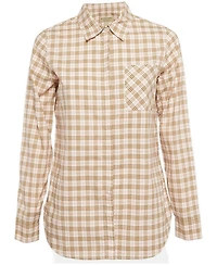 Burberry Women's Plaid Long-Sleeve Button-Up Shirt