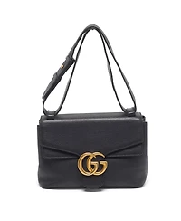 Pre-Owned Gucci Women's Gg Marmont Leather Flap Shoulder Bag