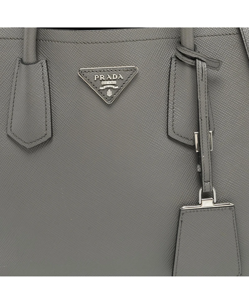 Pre-Owned Prada Women's Saffiano Cuir Leather Double Tote Bag
