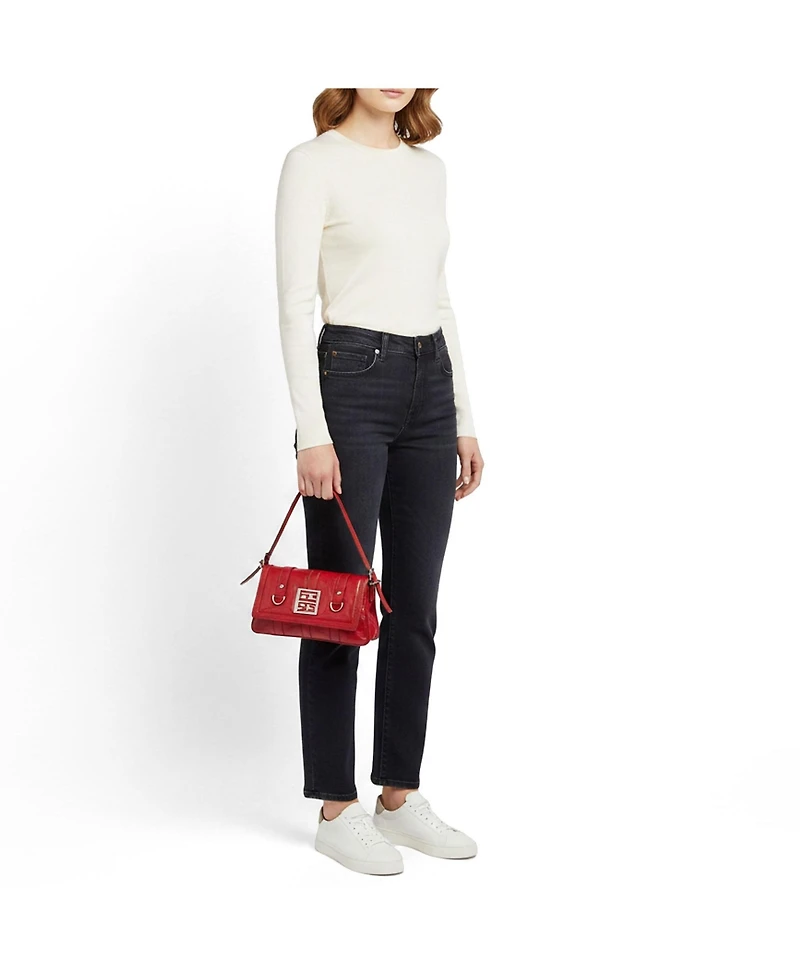 Pre-Owned Givenchy Women's Leather Logo Flap Shoulder Bag