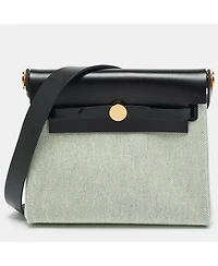 Pre-Owned HERMES Women's Toile And Vache Hunter Shoulder Bag