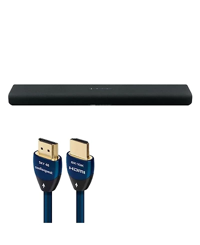 Yamaha Sr-B30A Dolby Atmos Sound Bar with Built-In Subwoofers Bundle with AudioQuest Sky Hdmi Cable