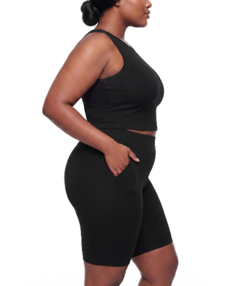 Torrid Plus High-Waisted 4-way Stretch Bike Shorts with Pockets, 11" Inseam