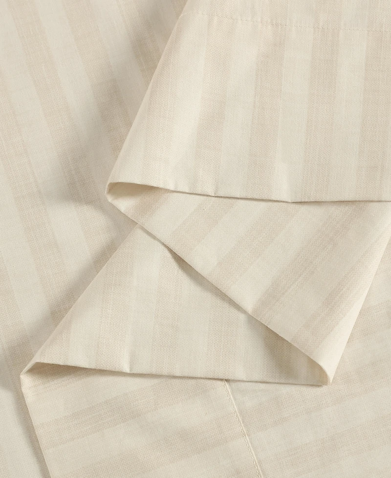 Tommy Bahama Home Coastline Micro Stripe 100% Cotton 4-Piece Sheet Set