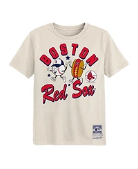 Mitchell & Ness Toddler Boys' 2T-5T Snack T-Shirt Boston Red Sox Cooperstown Collection Classic Fit