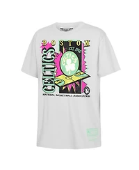 Mitchell & Ness Boys' 4-20 Girls' 4-16 Boston Celtics Neon Court Shock Distressed Retro T-Shirt