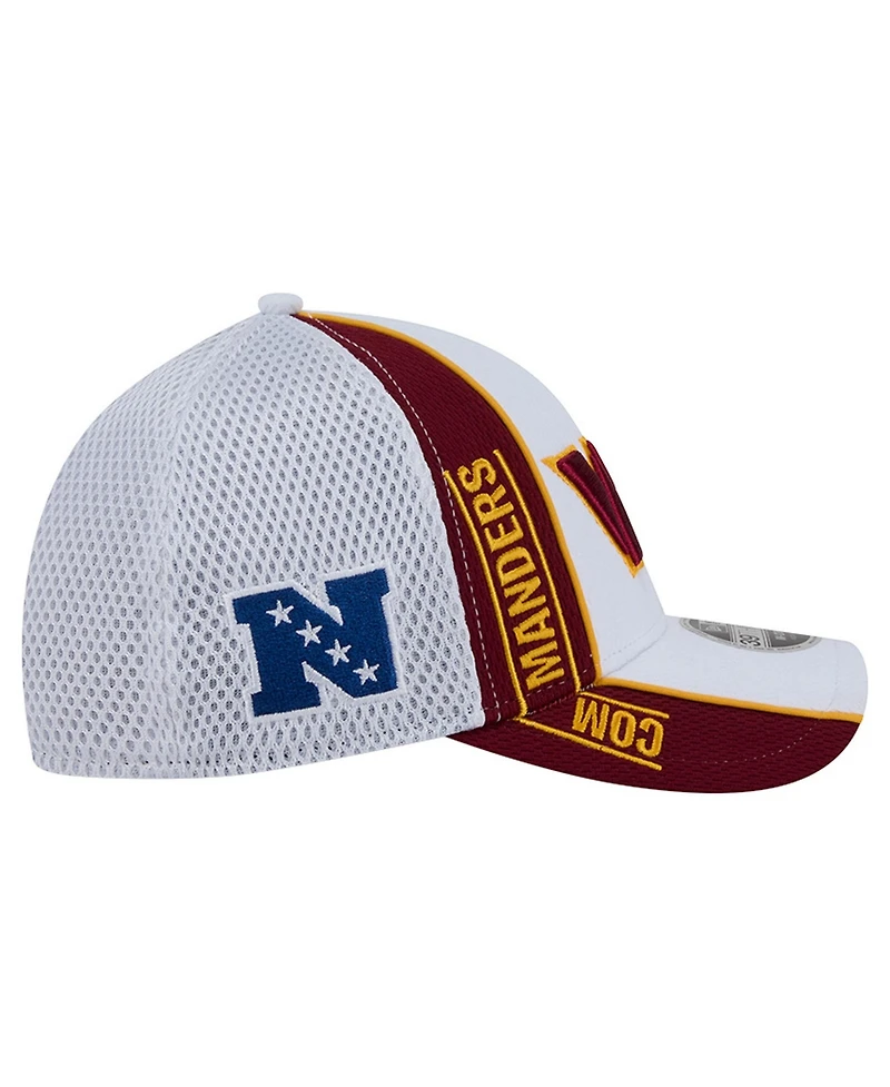 New Era Men's White/Burgundy Washington Commanders Dash 39THIRTY Flex Hat