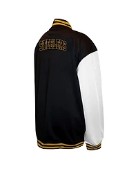 Profile Men's Black Pittsburgh Steelers Big Tall Full-Snap Varsity Jacket