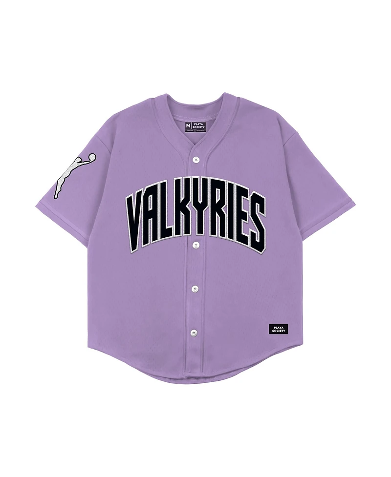 Playa Society Men's and Women's Golden State Valkyries Oversized V-Neck Baseball Fashion Jersey