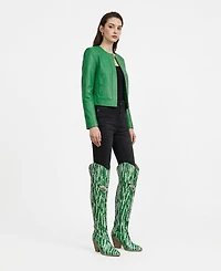 Cuce Philadelphia Eagles Over-the-Knee Two-Tone Sequin Boots