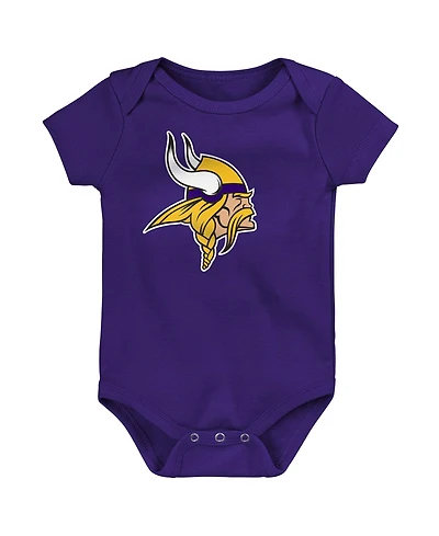 Outerstuff Baby Boys' and Girls' Minnesota Vikings Lap Shoulder Tagless Collar Bodysuit