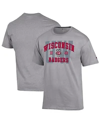 Champion Men's Heather Gray Wisconsin Badgers Varsity T-Shirt