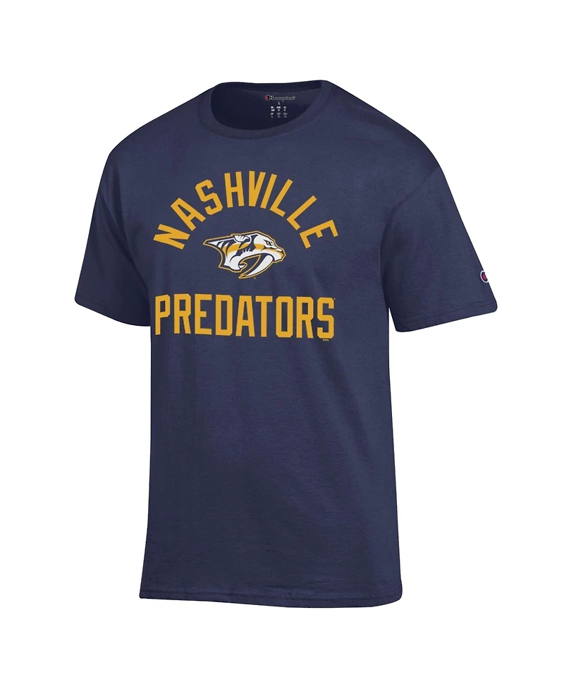 Champion Men's Navy Nashville Predators Primary Logo Jersey T-Shirt
