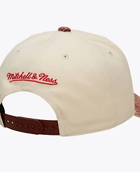 Mitchell & Ness Men's Cream/Red Washington Wizards Washed Corduroy Pro Crown Snapback Hat