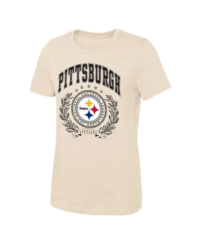 Outerstuff Girls' 4-16 Pittsburgh Steelers Undefeated Crew-Neck Regular-Fit T-Shirt