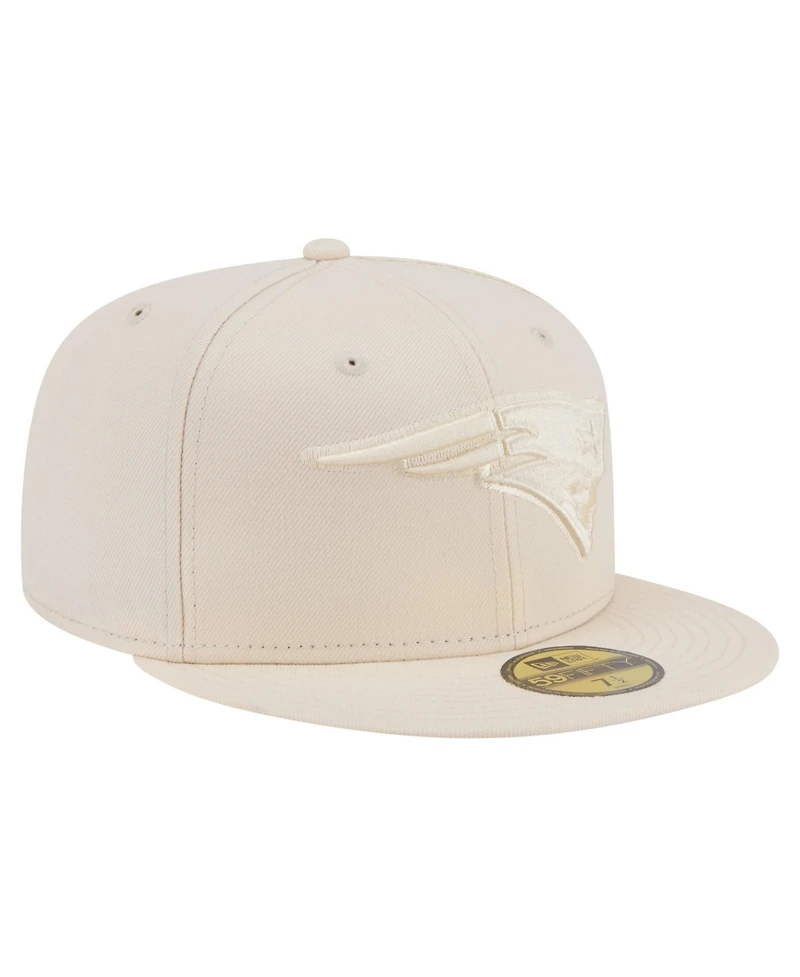 New Era Men's Cream England Patriots Color Pack 59FIFTY Fitted Hat