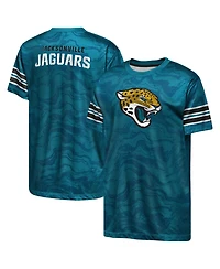 Outerstuff Boys' 4-20 Jacksonville Jaguars Slant Route Crew Neck T-Shirt