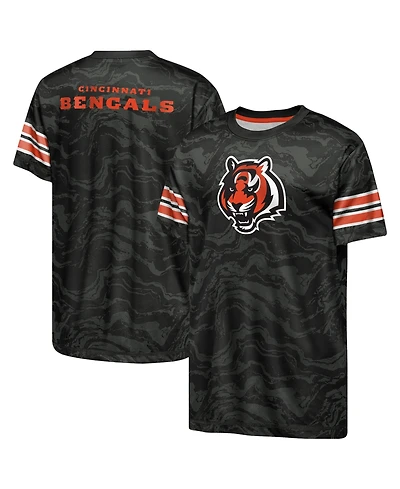 Outerstuff Boys' and Girls' 4-20 Cincinnati Bengals Slant Route Regular-Fit T-Shirt