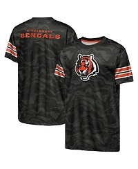 Outerstuff Boys' and Girls' 4-20 Cincinnati Bengals Slant Route Regular-Fit T-Shirt