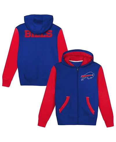 Outerstuff Toddler Boys' 2T-5T Buffalo Bills Color-Block Fleece-Lined Full-Zip Hoodie
