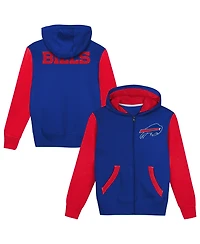 Outerstuff Toddler Boys' 2T-5T Buffalo Bills Color-Block Fleece-Lined Full-Zip Hoodie