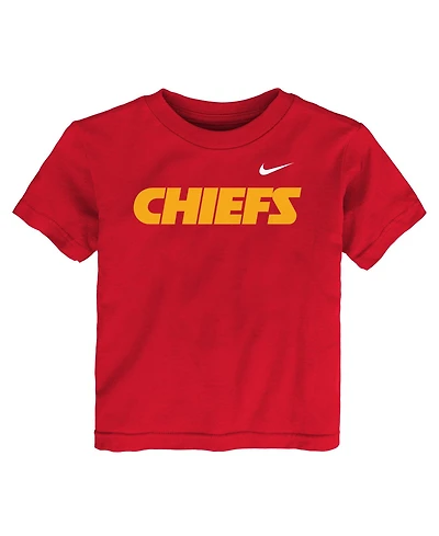 Nike Toddler Boys' 2T-5T Kansas City Chiefs Wordmark T-Shirt