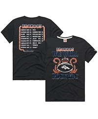 Homage Men's and Women's Denver Broncos 2026 Nfl Schedule Queen Tri-Blend T-Shirt