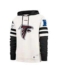 '47 Brand Men's Cream Atlanta Falcons Split Zone Cornerback Duo Lacer Hoodie
