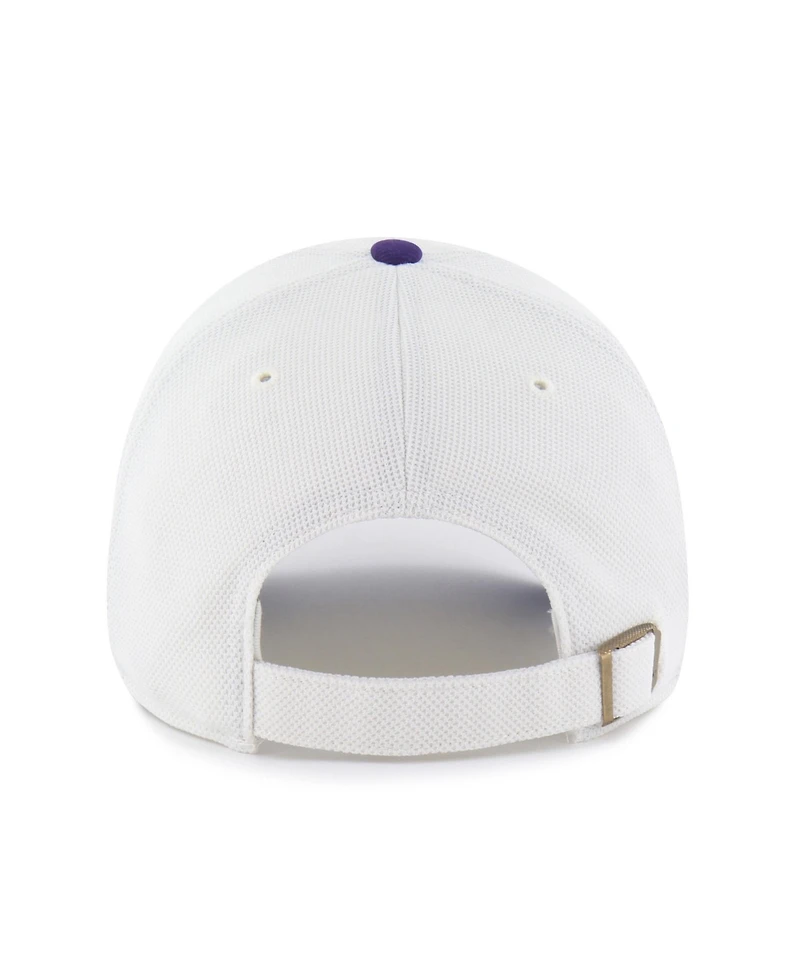 '47 Brand Men's White/Purple Minnesota Vikings Pique Patch Clean Up Adjustable Hat