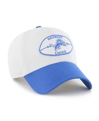 '47 Brand Men's White/Blue Detroit Lions Pique Patch Clean Up Adjustable Hat