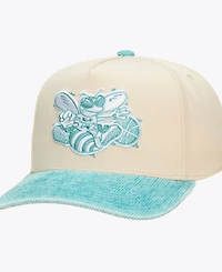 Mitchell & Ness Men's and Women's Cream/Teal Charlotte Hornets Faded Pro Snapback Hat