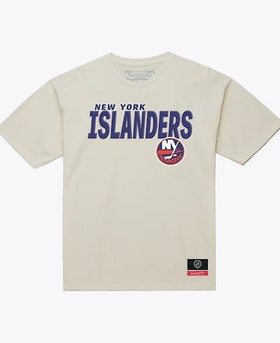 Mitchell & Ness Men's Cream New York Islanders Core Plus T-Shirt