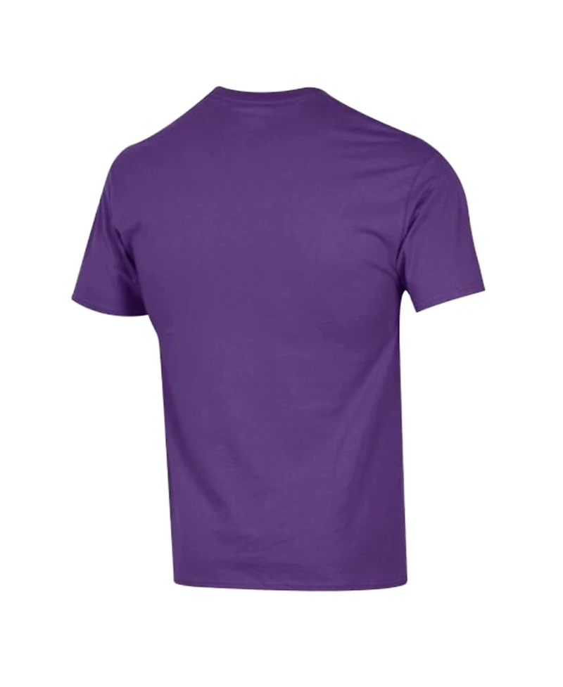 Champion Men's Minnesota Vikings Arch Over Logo Screen-Printed Dropped Shoulders T-Shirt
