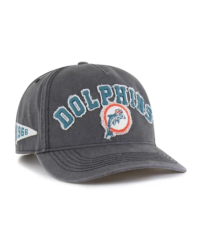 '47 Brand Men's Charcoal Miami Dolphins Throwback Calderwood Well Worn Hitch Adjustable Hat