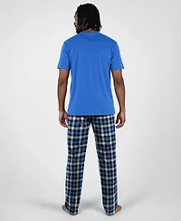 Concepts Sport Men's Detroit Lions Highland Plaid Short-Sleeve Sleep Set, 2-Piece Set