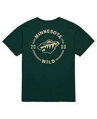Mitchell & Ness Men's Green Minnesota Wild Core Penalty Box 3.0 T-Shirt