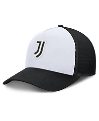 Fanatics Men's White/Black Juventus Clash A-Frame Trucker Adjustable Hat