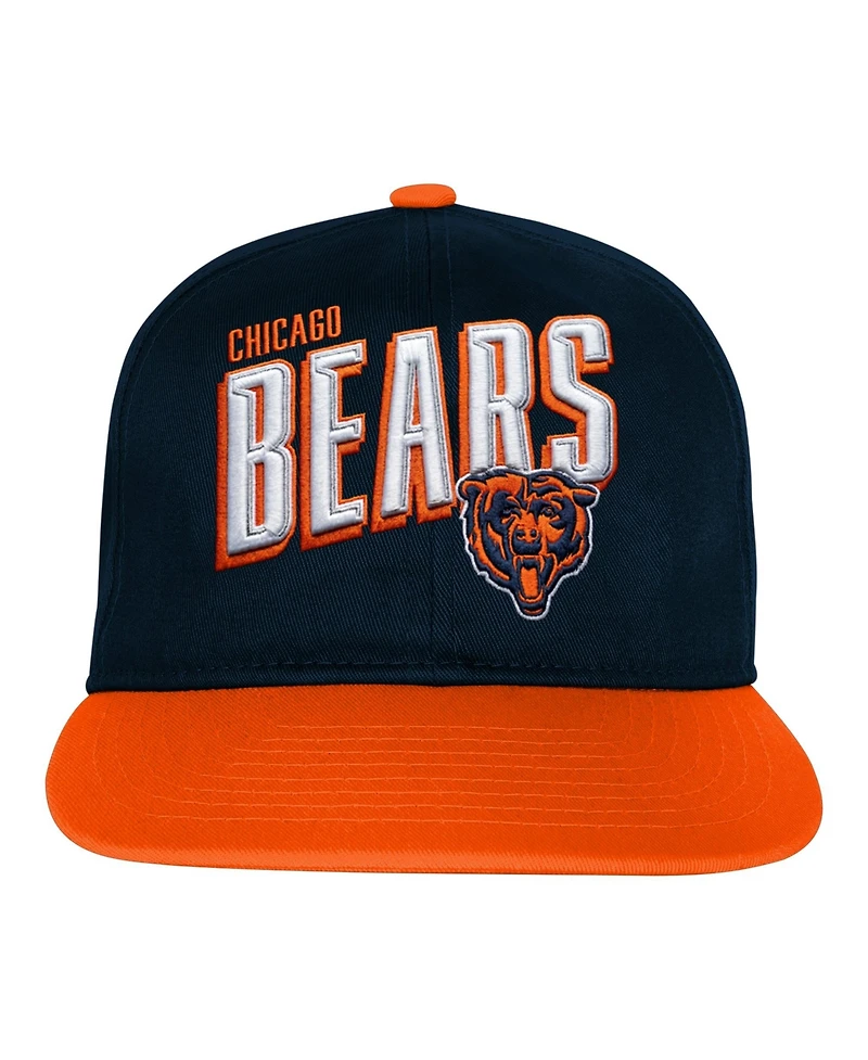 Outerstuff Preschool Chicago Bears Wordmark Embroidered Flat-Bill Snapback Hat