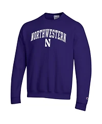 Champion Men's Northwestern Wildcats Crewneck Long-Sleeve Pullover Sweatshirt